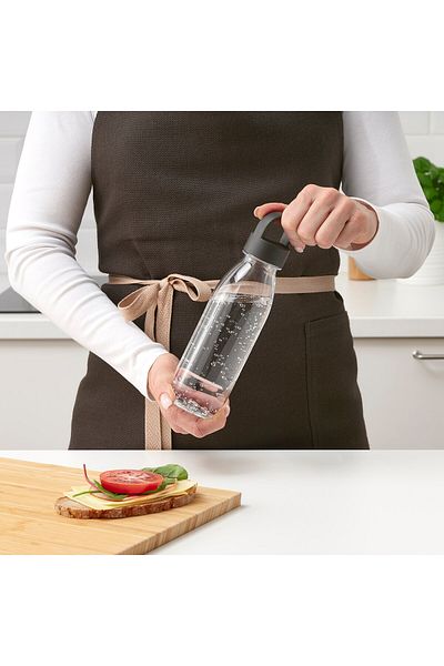 erorex Water bottle, striped/dark grey, 0.7 l