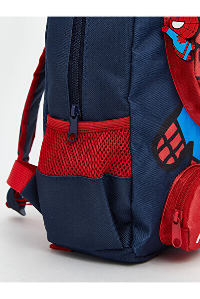 LC Waikiki LCW ACCESSORIES Синій рюкзак для хлопчика з принтом Людина-павук