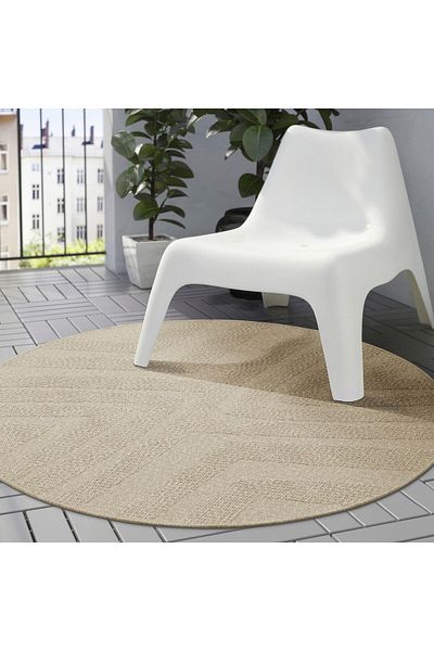 erorex Rug flatwoven, in/outdoor, beige/mélange, 130 cm