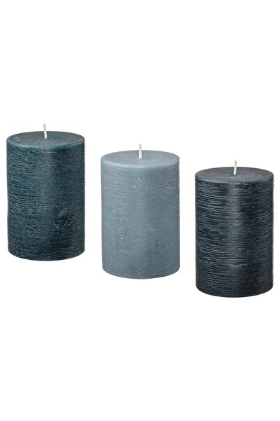 Generic شمعة معطرة برائحة نجيل الهند وزهرة إبرة الراعي/اللون الأسود الفيروزي،...