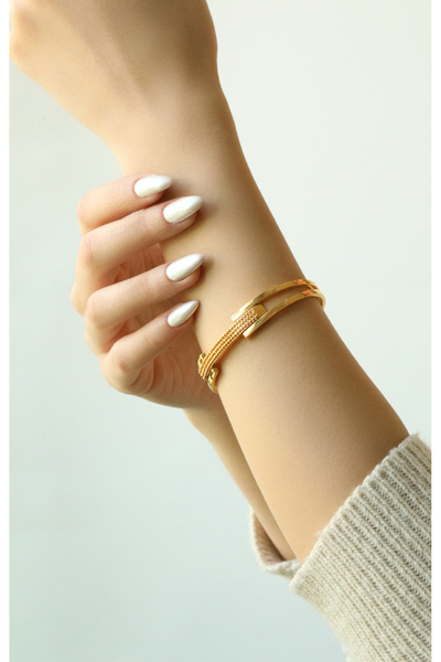 Kuyumcum 22 Ayar Altın Tek Sıra Dorika Kelepçe