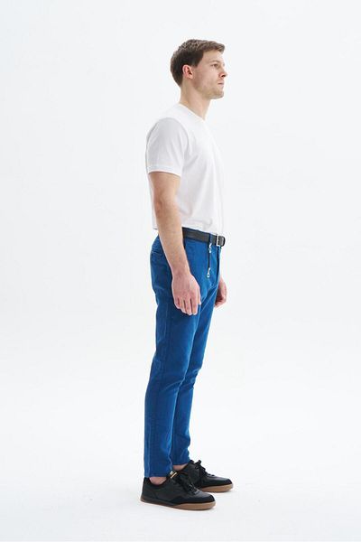 Arma Ανδρικό πλεκτό ύφασμα Indigo Slim Fit Slim Fit Stretchy υφασμάτινο παντελόνι K9pcd0526