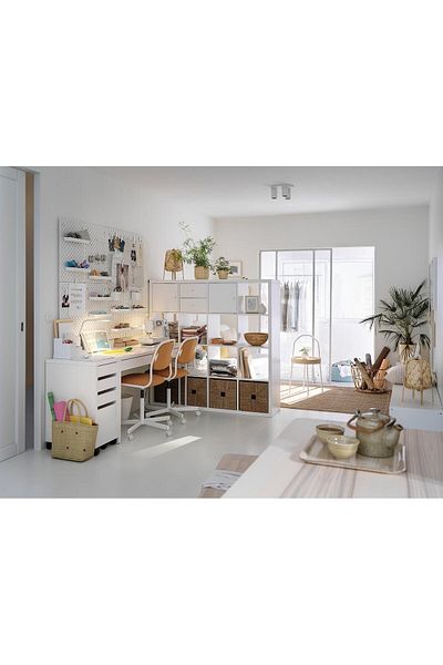 erorex Drawer unit with drop-file storage, white, 35x75 cm