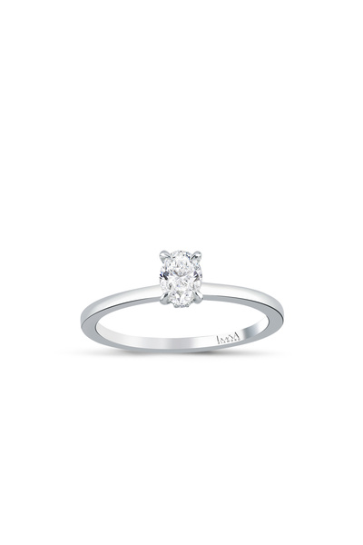 Luna 0.45 Karat F-sı Oval Pırlanta Yüzük