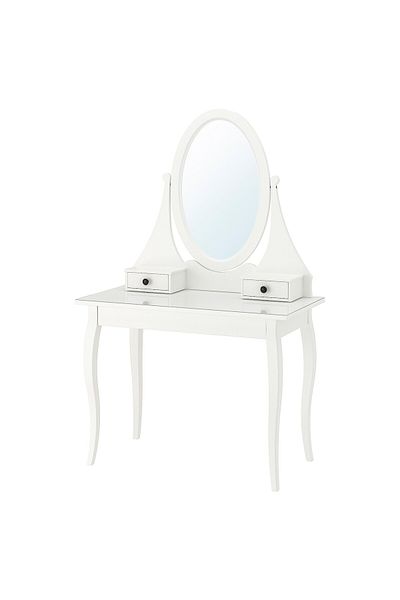 erorex Dressing table with mirror, white, 100x50 cm