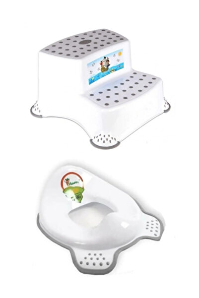 Zuu Baby Kaydırmaz Çift Basamaklı Çocuk Taburesi Ve Klozet Adaptörü
