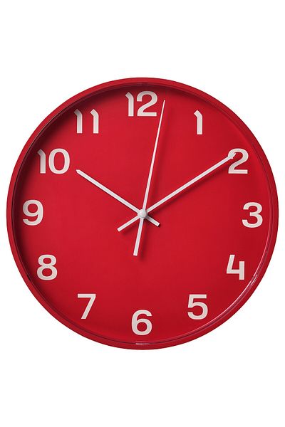 erorex Wall clock, red, 28 cm