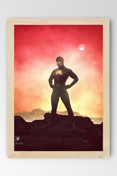 Saturn The Flash Framed Painting - Movie Poster Painting