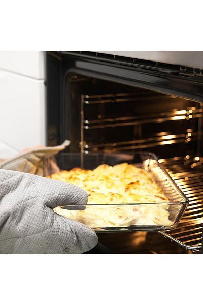 erorex Oven/serving dish, clear glass, 35x25 cm