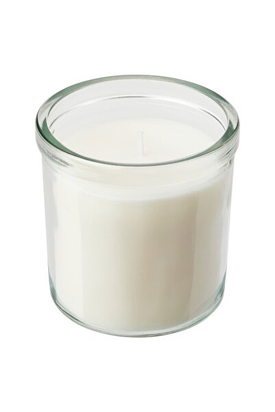 Generic شمعة معطرة في كأس، برائحة الأخشاب الاسكندنافية/اللون الأبيض، 40 ساعة