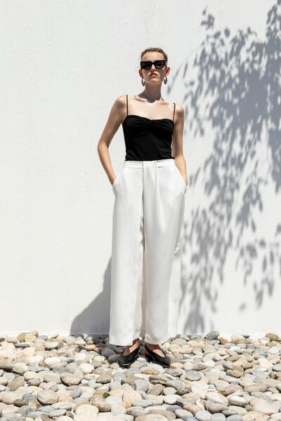 KAMEYA KUŞAKLI YIRTMAÇLI PANTOLON 25S20727