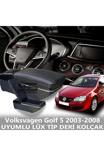 STS Oto Aksesuar Volksvagen Golf 5 2003-2008 Uyumlu Premium  Deri Kol Dayama ...