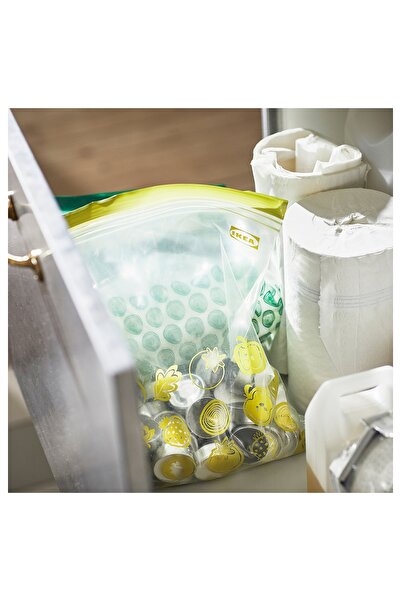 erorex Resealable bag, patterned/green, 6/4.5 l