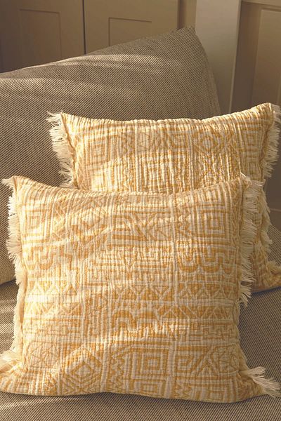 Pilloveland 2-Piece Muslin Throw Pillow Cover - 100% Cotton - 3 Layers Muslin - Egypt