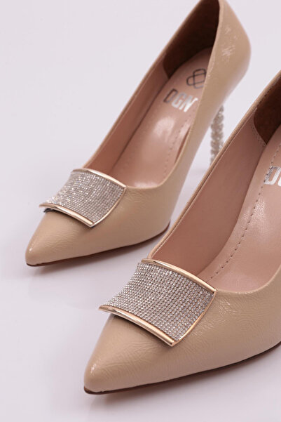 DGN 917 Kadin Kare Tokali Topuklu Ayakkabı