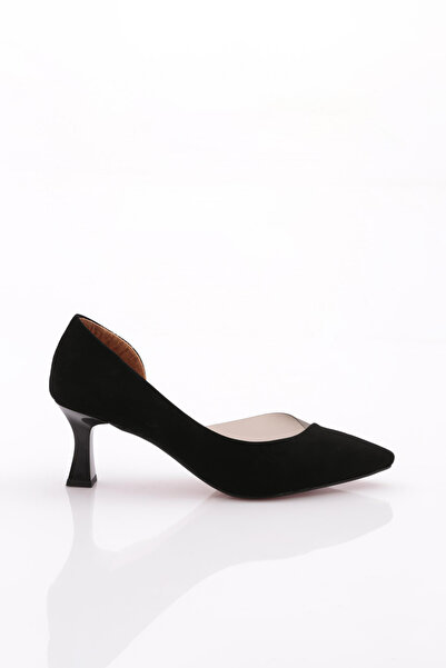 DGN 353 Women's Transparent Pointed Toe Low Heeled Shoes