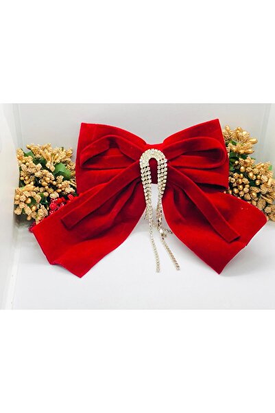 İnDerin Pendant Stone Velvet Bow Buckle Evening Dress - Special Day - Event