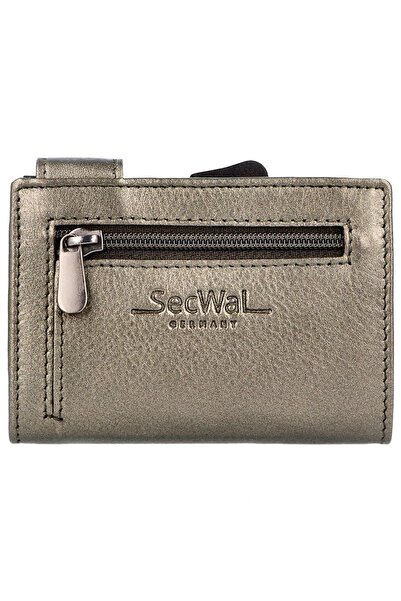 SecWal Portofel pentru carduri de credit, din piele, cu protecție RFID, 9,5 cm