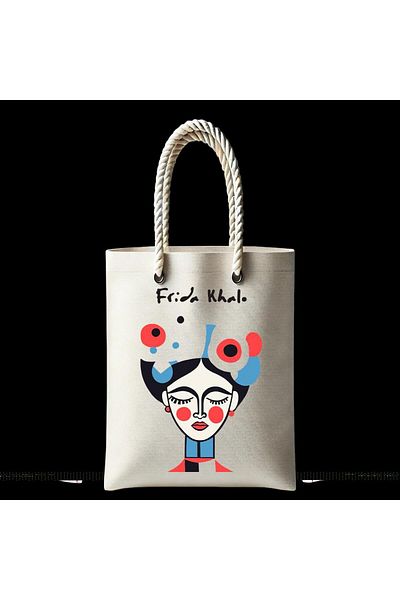 ESA GLOBAL Printed Daily Use Zippered Cloth Bag Frida Kahlo Artistic Theme