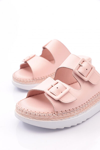 DGN 2039 Kadin Üstü Kemer Detayli Ayarlanabilir Terlik