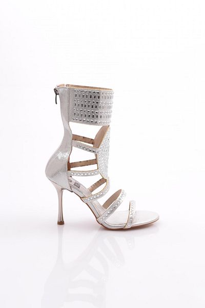 DGN Pantofi de seară cu toc Troc de damă Silver Sultan 2121123799