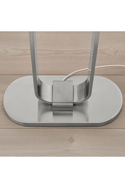 erorex Floor lamp, nickel-plated/white, 150 cm