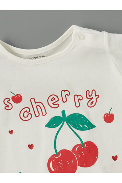 LC Waikiki Lcw Baby Crew Neck Printed Baby Girl T-Shirt and Leggings 2-Pack