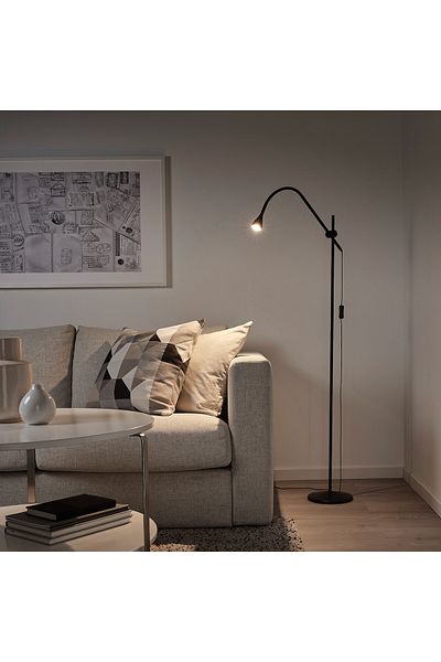 erorex مصباح أرضي/قراءة LED، أسود