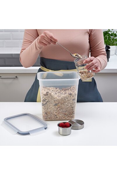 erorex Food container with lid, rectangular/plastic, 4.2 l