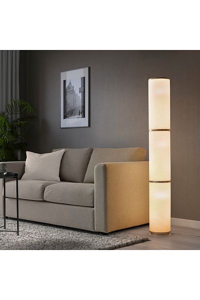 erorex Floor lamp, white, 138 cm