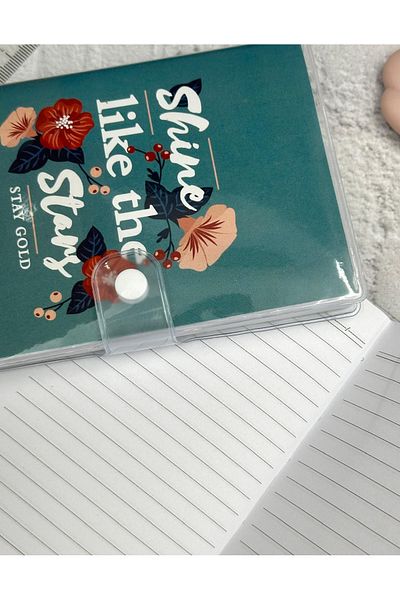 ZeCo Collection دفتر ملاحظات مخطط بنمط الكركديه الاستوائي مقاس A6