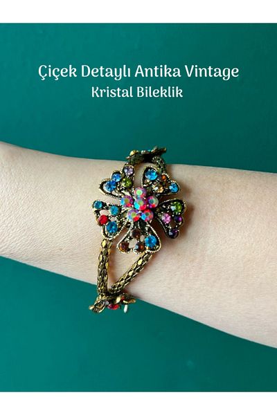 Tuana Trend Vintage Antique Bracelet - Large Stone Detail