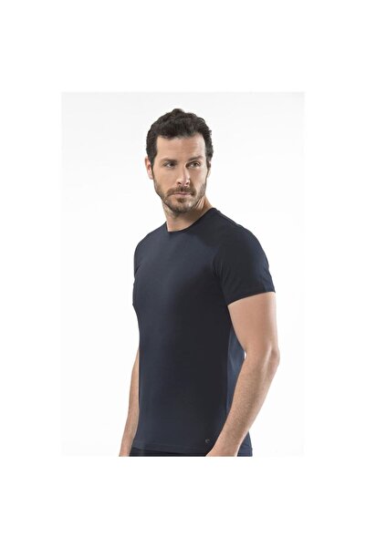 Cacharel Ανδρικό κοντομάνικο μπλουζάκι 1307 O Neck - Navy Blue