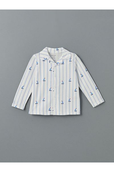 LC Waikiki Lcw Collar Striped Baby Boy Pajamas Suit Fast Fashion