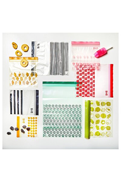 erorex Resealable bag, patterned red/pink, 2.5/1.2 l