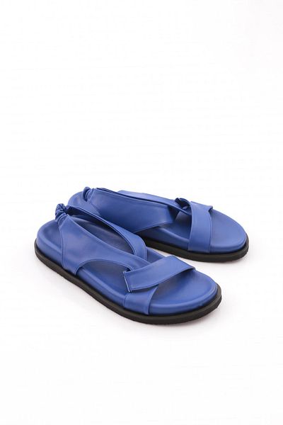 DGN Sandale de damă Sax Blue - Bretele încrucișate, Model 41513372