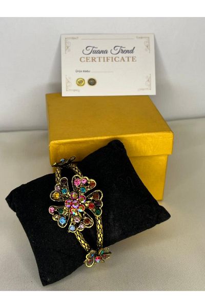 Tuana Trend Vintage Antique Bracelet - Large Stone Detail