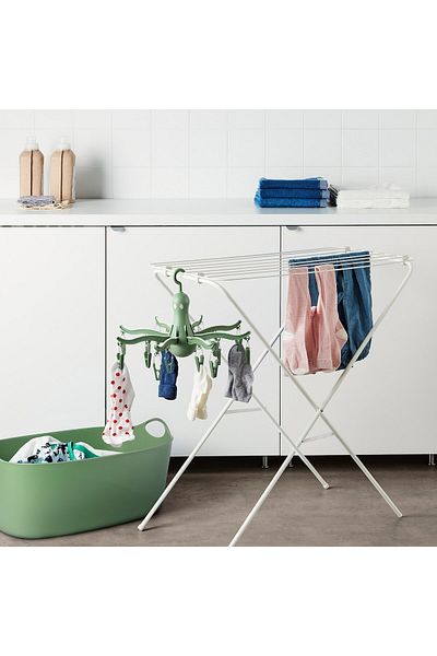 erorex Hanging dryer 16 clothes pegs, green