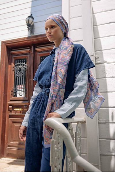 carell Harmony Lilac Comfy Silk Shawl