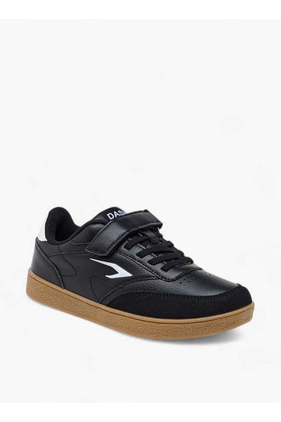 Dash Logo Detail Sneakers with Hook and Loop Closure