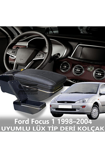 STS Oto Aksesuar Ford Focus 1 1998–2004 Uyumlu Premium  Deri Kol Dayama Kolça...