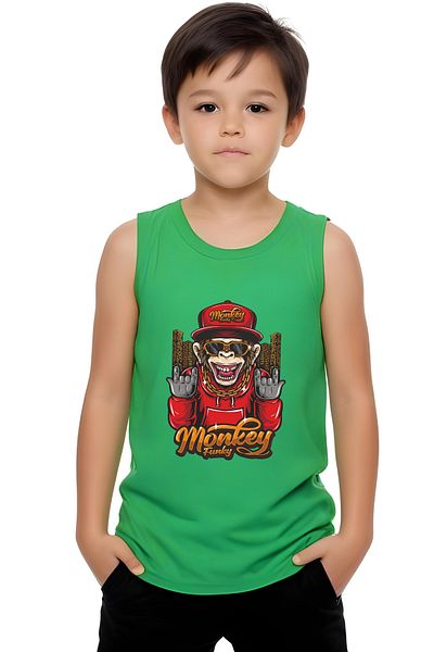 panios kids Rich Monkey Printed Boys' Sling T-Shirt and Shorts Bottom-Top Set