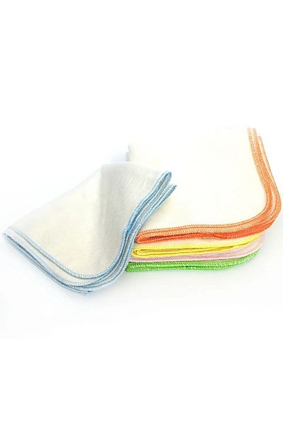 Bebelove Colorful Soft Baby Mouth Wipes for Newborns and Infants - 100% Cotton (Set of 10)