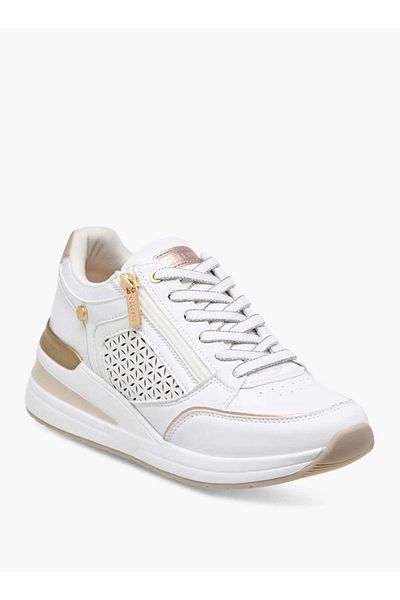 Celeste Women's Panelled Sneakers with Lace-Up Closure