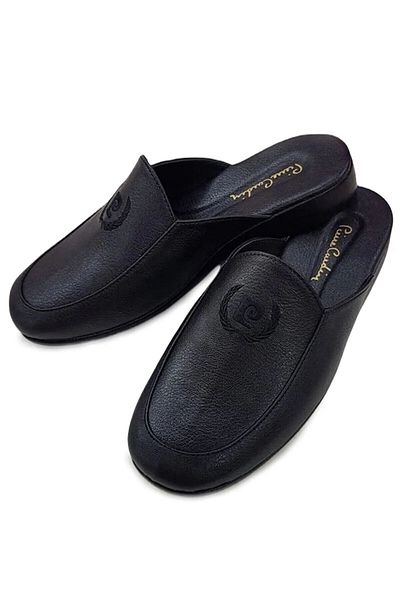 Pierre Cardin 289 Ανδρικές Παντόφλες Σπιτιού-Μαύρες
