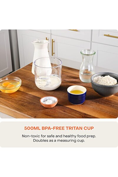 Nutricook Choppi Cordless Rechargeable Chopper, Pulse&Steady Modes, 500ml BPA Free Tritan Cup, 4000