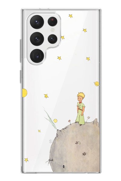 TechTree جراب سيليكون شفاف بتصميم الأمير الصغير متوافق مع هاتف Samsung Galaxy...