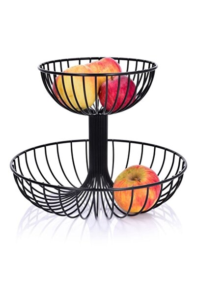 Yeşiltaş HOME Papatya  siyah  metal  meyvelik sunum dekoratif  sepeti