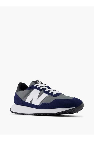 New Balance Men's Logo Detail Sneakers with Lace-Up Closure - 237