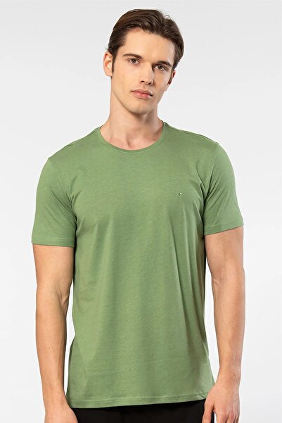 Cacharel 2169 Чоловічий велосипедний комір зелений модальний бавовняний футбо...